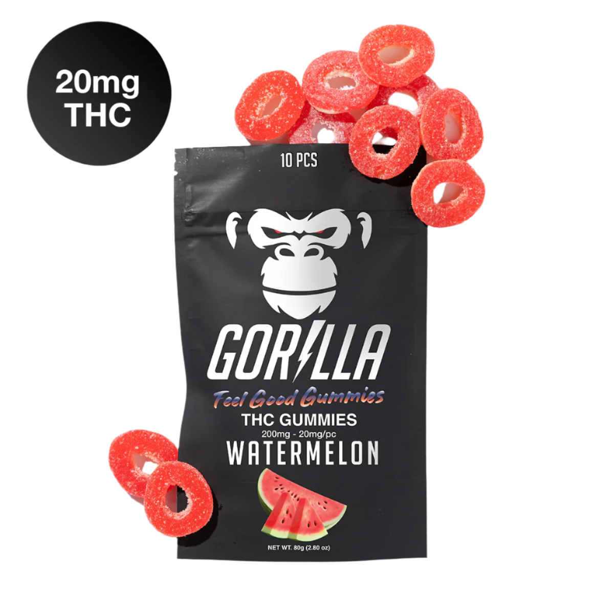 Watermelon - THC Delta 9 Gummies (20mg)