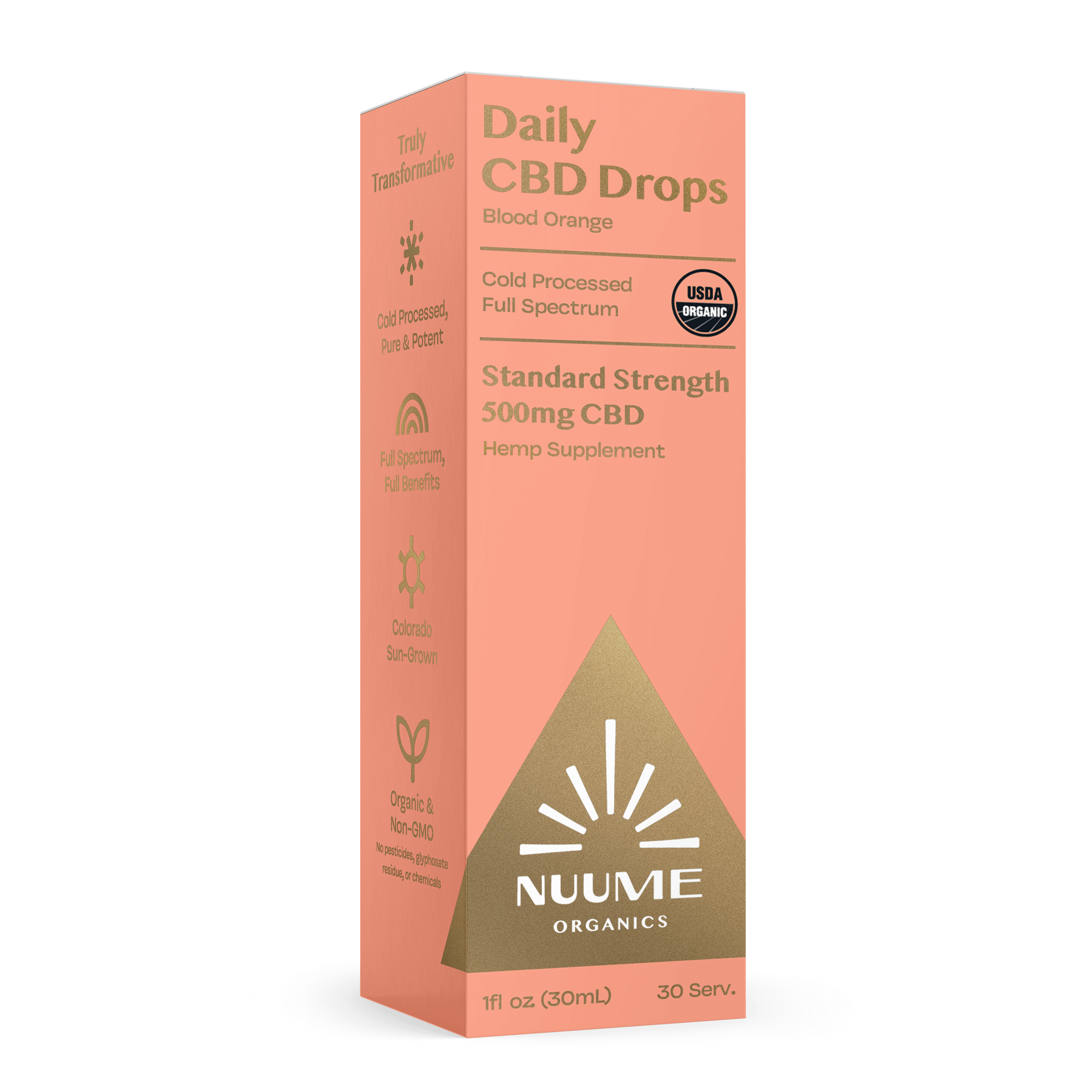 Organic Blood Orange Full Spectrum Daily CBD Drops