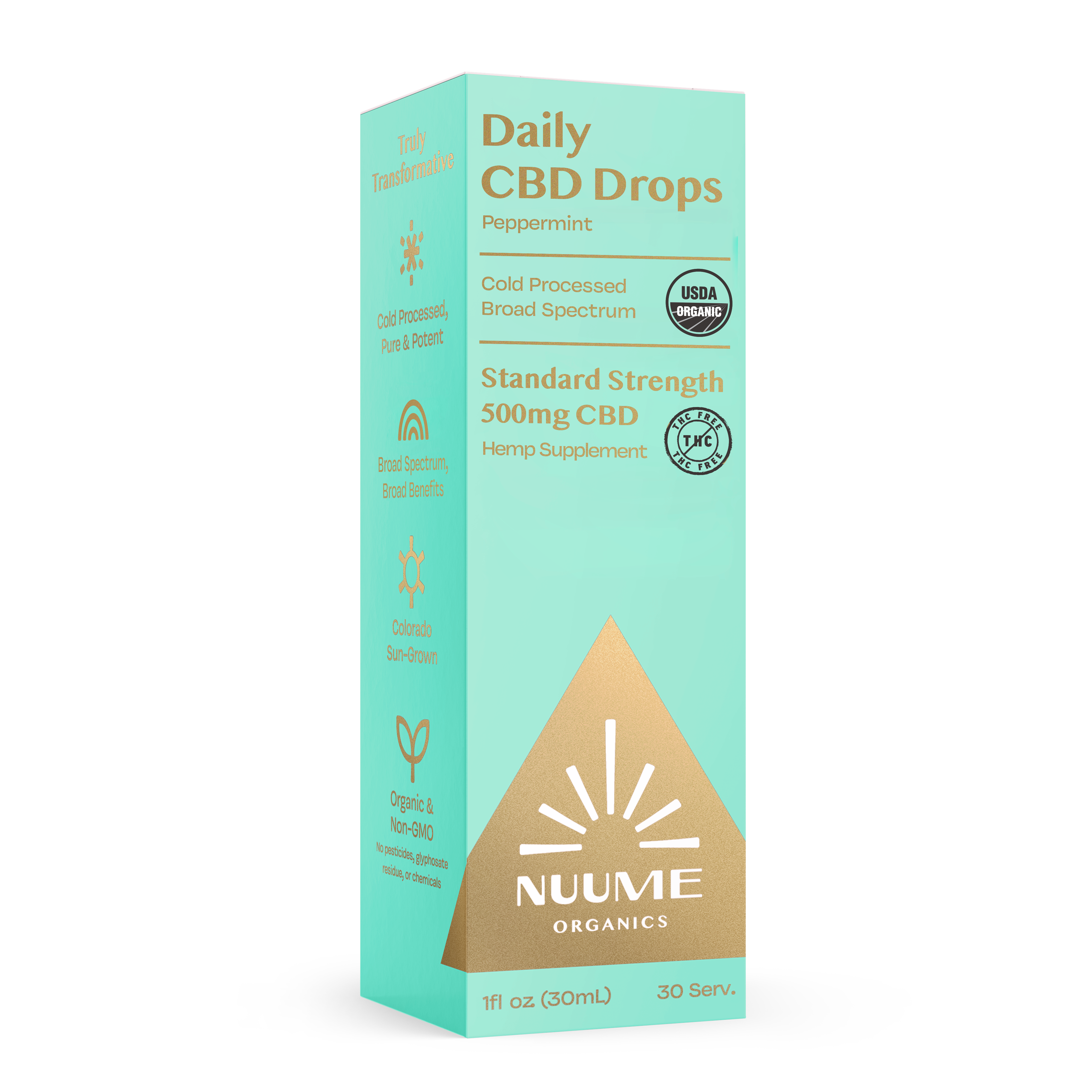 Organic Peppermint Broad Spectrum CBD Drops