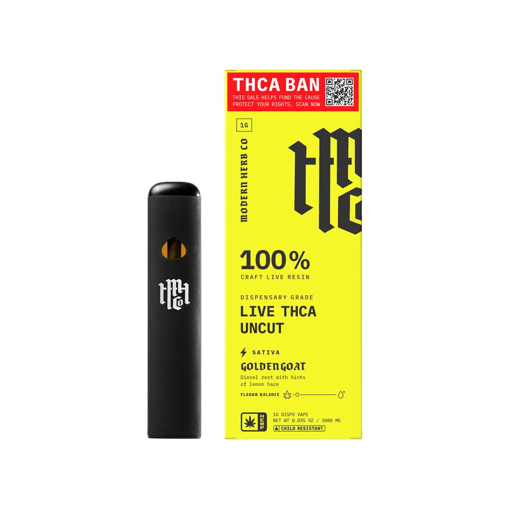 Golden Goat THCA Live Resin Uncut Disposable